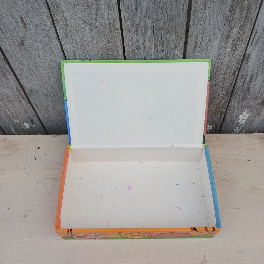 Vintage Dinosaur PENCIL BOX School Sterling Lebanon Packaging Cardboard USA Made